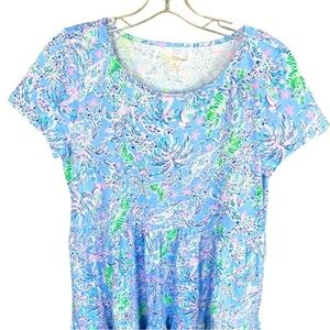 🆕💕🌴LILLY PULITZER🌴GEANNA SWING DRESS BLUE PERI THE TURTLE PACKAGE